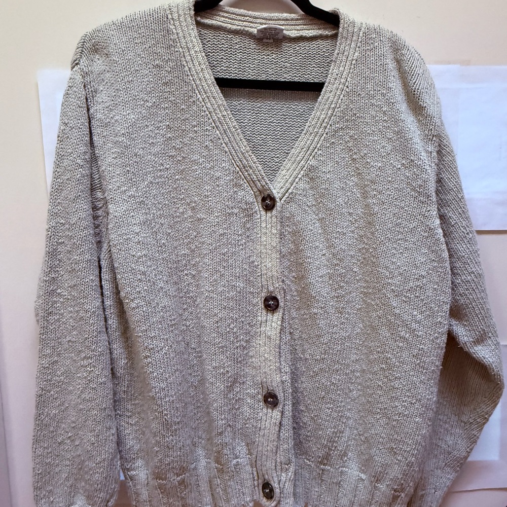 CP Shades Classic Cotton/ Rayon Sage Green Women's Sweater Size M.
